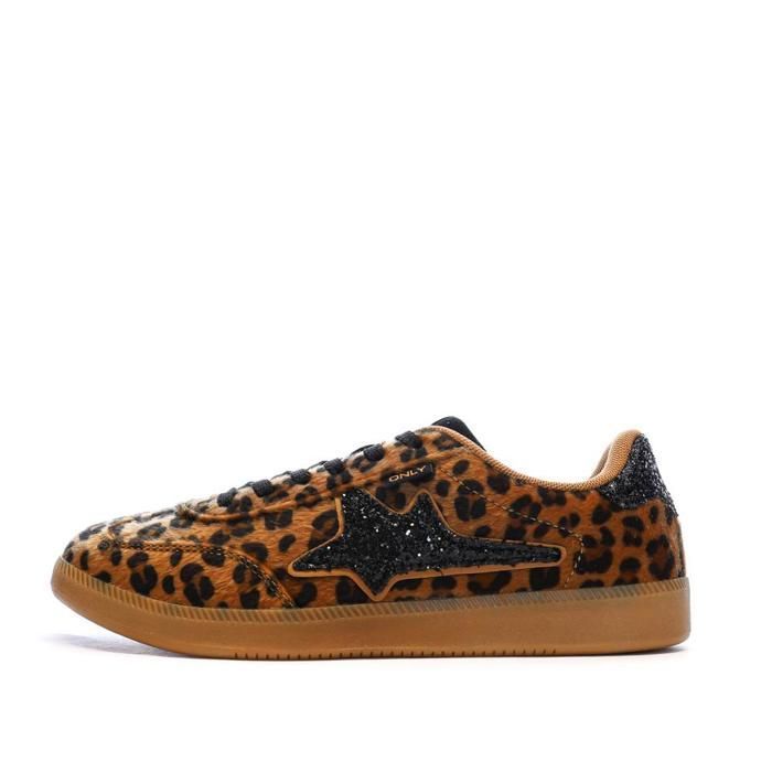 Baskets Camel/Noires Femme Only Sandra