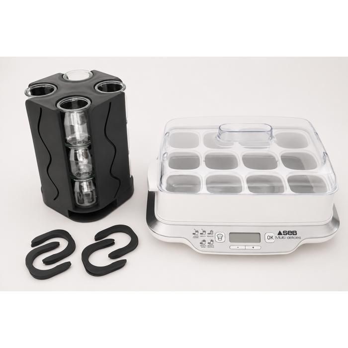 Rangement 12 Pots et Adaptateurs La laitière + 12 Adaptateurs Yaourtière SEB