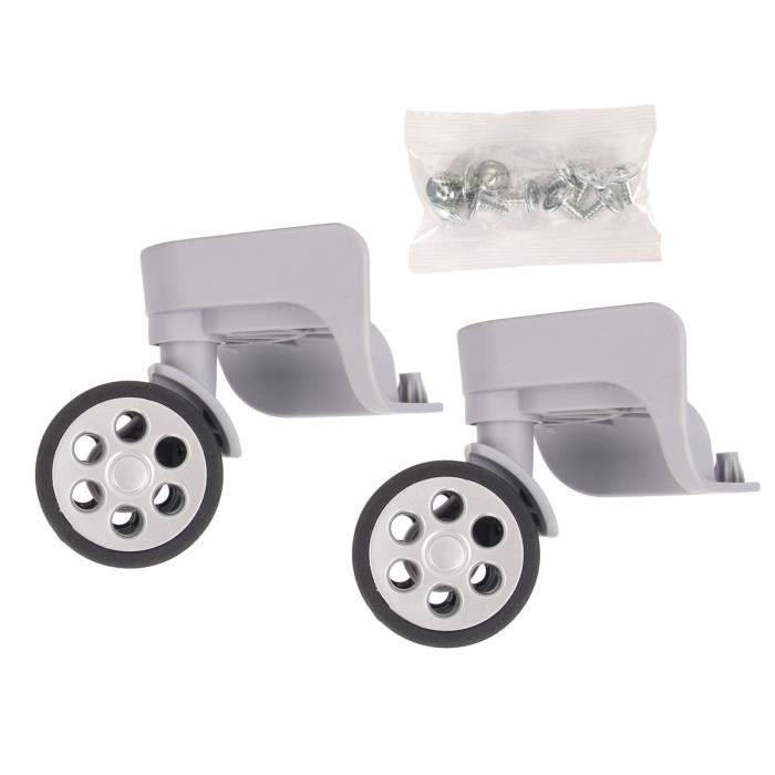 Roues De Remplacement Pour Valise - Dimensions 51x14 Mm (2x0.6") - Noir, Caoutchouc - Lot De 1 Jeu