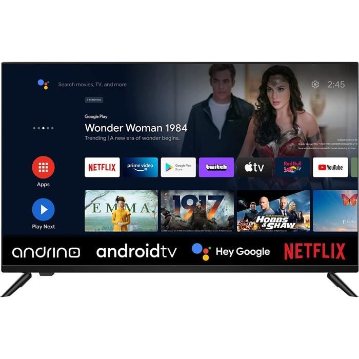 Téléviseur Andrino AN32H01-BS 32 Pouces HD LED Smart TV - Android TV Google Assistant Google Play S