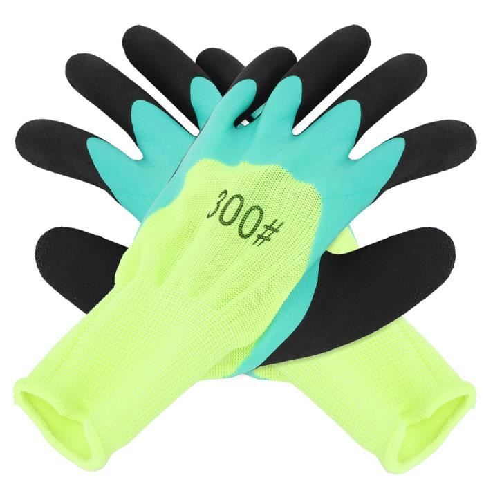 3 Paires Gants De Travail Jardinage Montage – Protection Anti-Abrasion Rouge