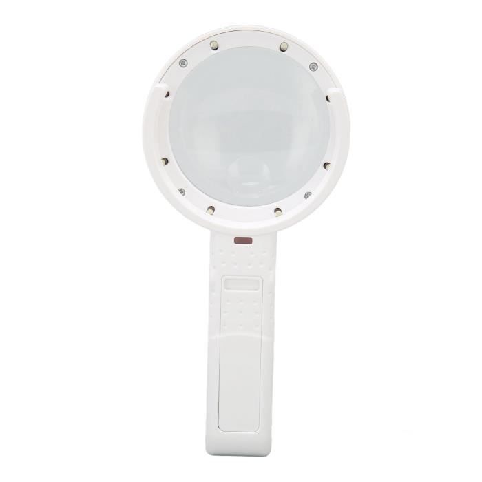 Loupe LED grossissante x10 : longueur focale réglable, design pliable, large application pour bijoux, textile, pièces de monnaie, timbres Loupe LED grossissante x10 : longueur focale réglable, design pliable, large application pour bijoux, textile, pièces de monnaie, timbres