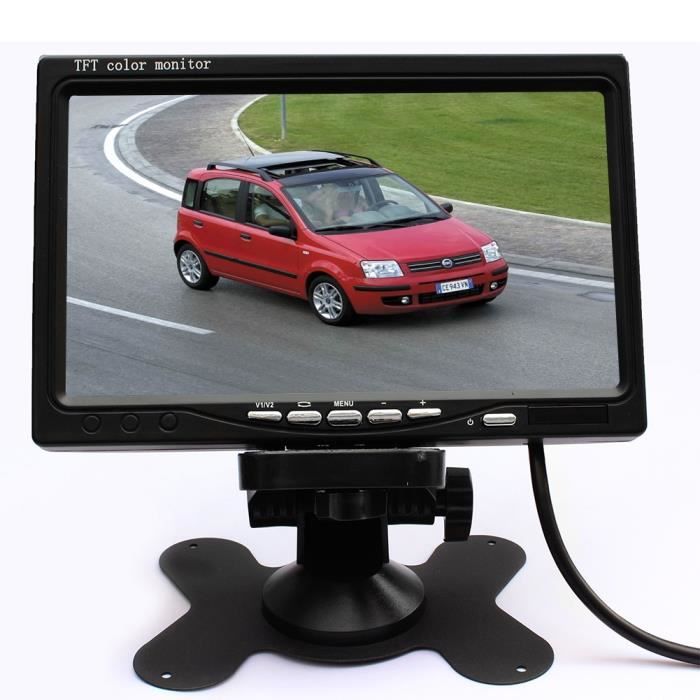 Écran LCD Voiture 7 Pouces - Moniteur Recul TFT - Compatible Caméra De Recul Et Affichage Vidéo