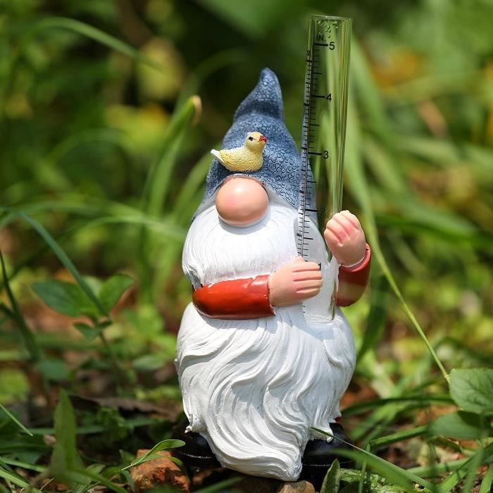 Pluviomètre Gnome de jardin Décoration avec deux tubes de rechange en verre  Peint à la main Pour cour, clôture, terrasse, [59] - Cdiscount Jardin