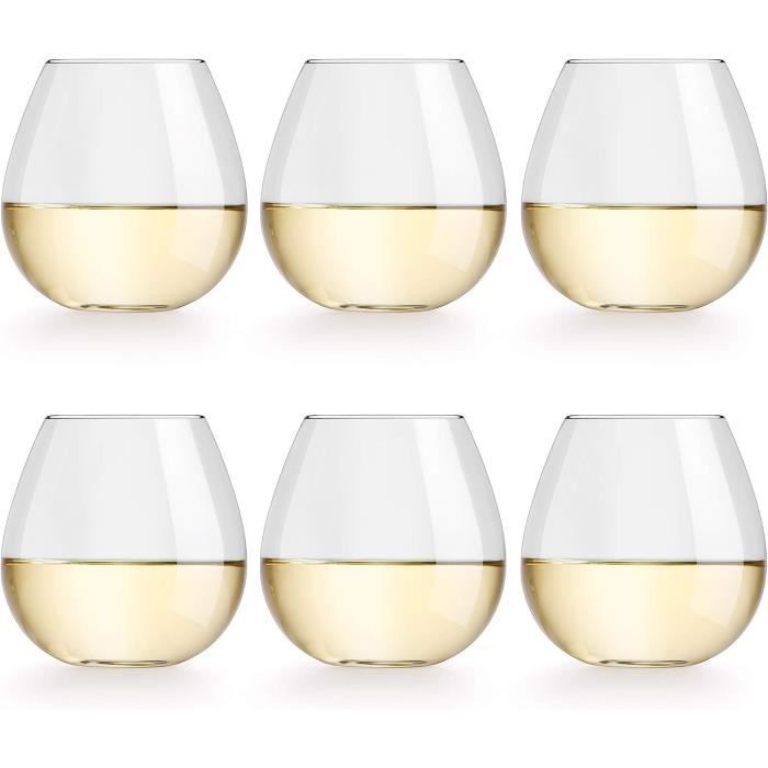 Lot 2 Verres à Vin Arc-en-Ciel 470 Ml – Calice Moderne Cristal Antichoc Reflets Iridescents