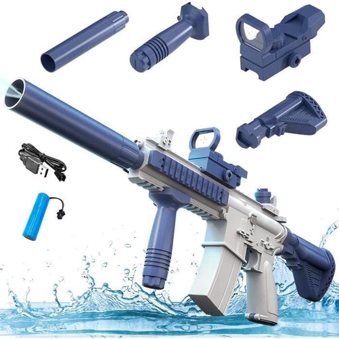 Bleu Pistolet à Eau électrique, Jouet De Pistolet à Eau Automatique, Pistolet à Eau Automatique