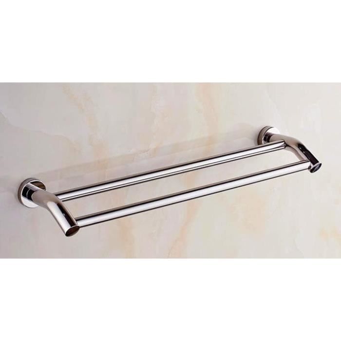 Relaxdays – Porte-serviettes mural 3 barres – Dimensions 40 x 38 x 25 cm – MDF et acier