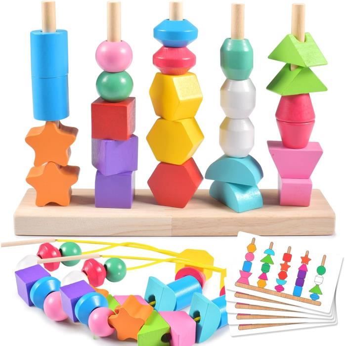 Jouet en Bois Montessori - Empilable - Catégorie Jeux - Bébé Enfant - Pensée