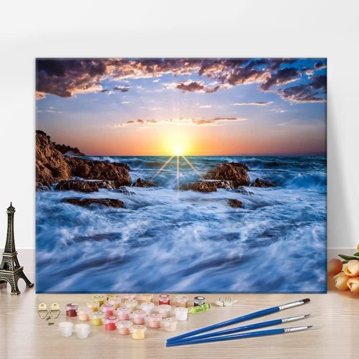 Mini Peinture Par Numéros 20x20cm Avec Cadre Toucan Tropical – Figured'Art