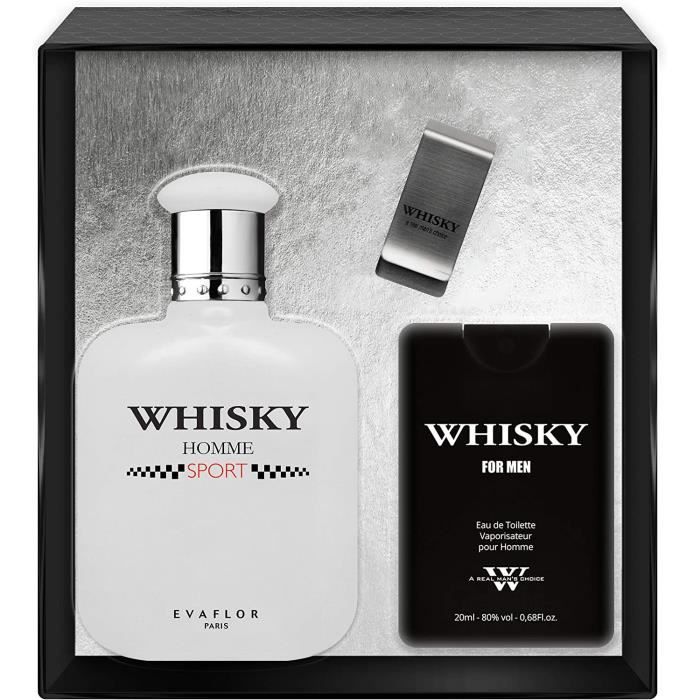 Eau De Toilette Homme - Whisky Sport Coffret 100 + Parfum Voyage 20 Clip