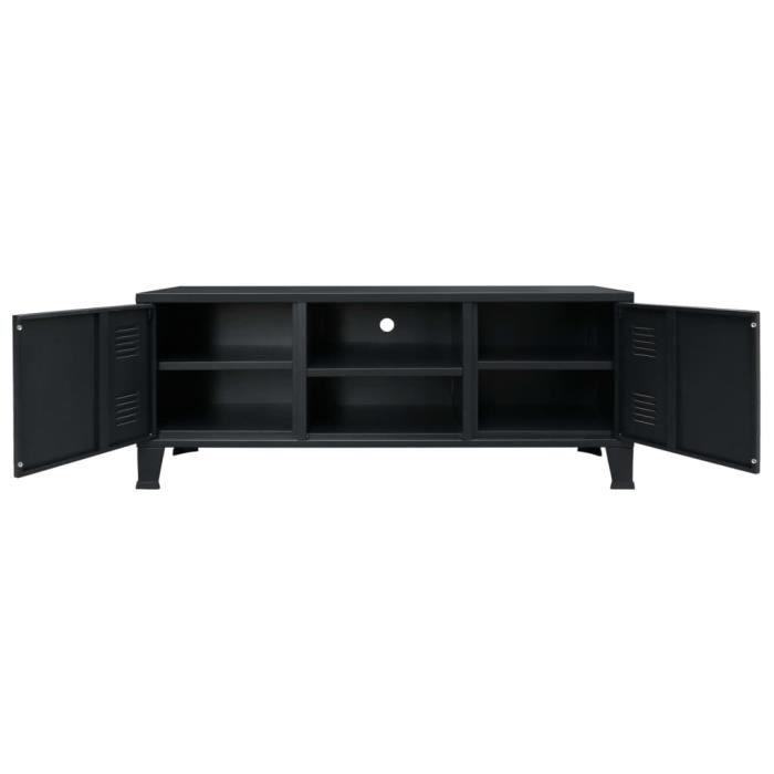 Meuble Tv Metal Style Industriel 120 X 35 X 48 Cm Noir Tip Achat Vente Meuble Tv Meuble Tv Metal Style Soldes Sur Cdiscount Des Le 20 Janvier Cdiscount