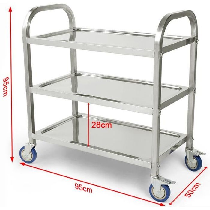 Chariot De Rangement à Roulettes 3 Ou 4 Niveaux - Organisateur Mobile Pour Cuisine, Salle De Bain, Bureau - En Plastique ABS Robuste - 7