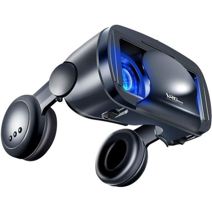 Lunettes 3D Films Jeux Casque VR Besttoolifes Pour Smartphone - Champ Vision 110° - Audio Intégré Lunettes 3D Immersion Manette