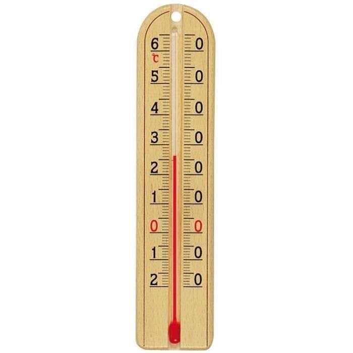 Thermomètre en bois - 22 cm
