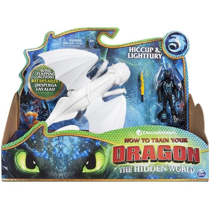 Dragons Dragon Blanc Furie Eclair Avec Battement Des Ailes Et Son Dresseur Harold Viking Figurine Action Personnage Hiccup Cdiscount Jeux Jouets