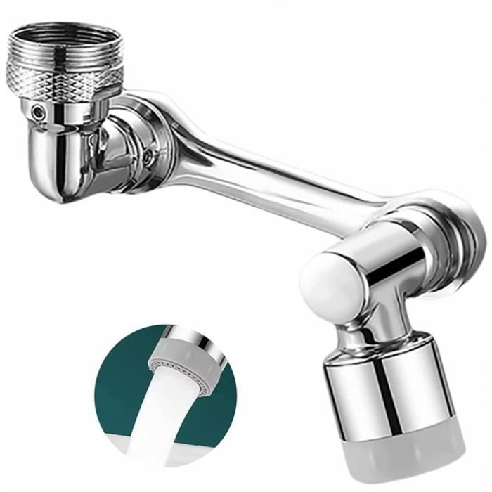 Aérateur de robinet 2 Pcs, aérateur de robinet pivotant 360, embout de  filtre à économie d'eau, 2 fonctions de pulvérisation pour cuisine, salle  de bain et douche (argent)