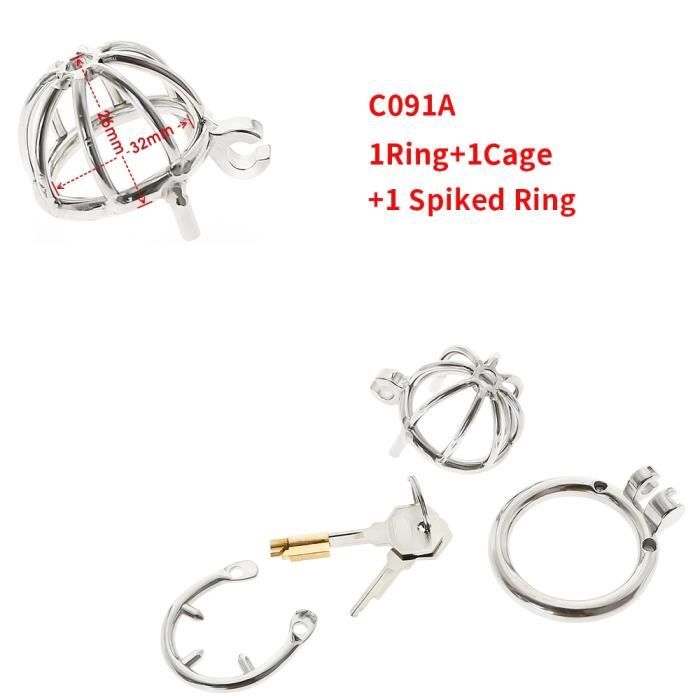 Anneau De Rétention Pour Cage De Chasteté Masculine - Verrouillable, Bondage SM, Neuf