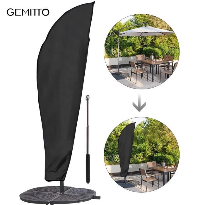 Noir Housse parasol cover de protection pour parasol à 5 m de Oxford 210d 