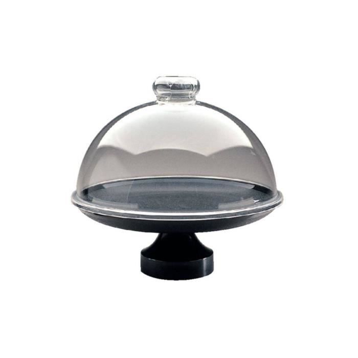 Couvercle Cloche Pour Plat A Gateau Sur Pied Noir Depoli O 330 Mm Cdiscount Maison