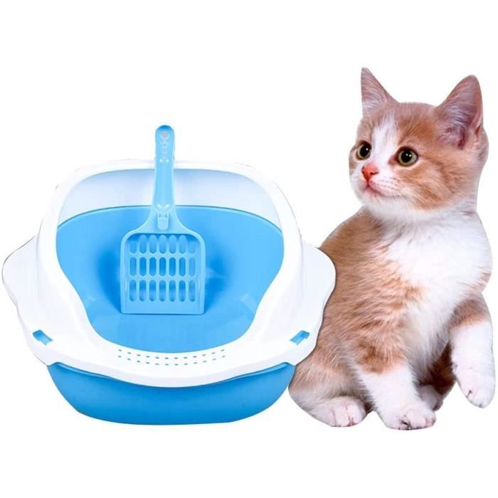 Wc Chat Semi Ferme Bac A Litiere Pour Chats Pot Aux Eclaboussures Chat Et Chien Avec Plateau De Pelle De Sable Boite En Plast433 Cdiscount Animalerie
