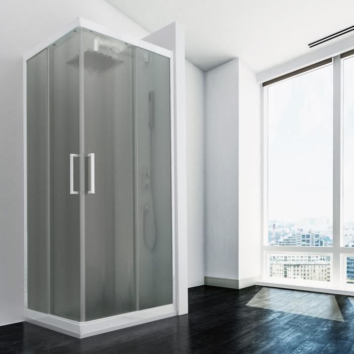 Cabine Douche En Pvc 90x120 Cm Hauteur 190 Opaque Chinchilla Mod