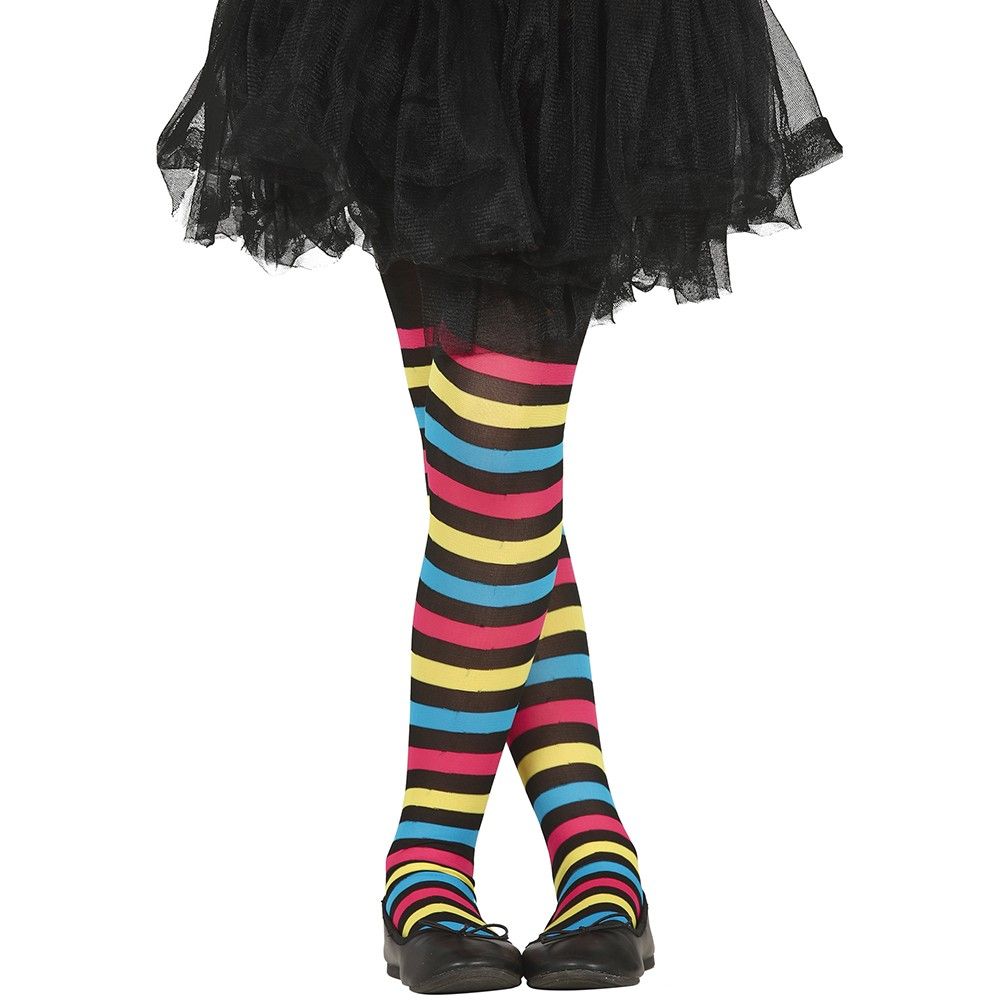Collants enfant rayes multicolores Marque Modele Fille Noir Halloween Cdiscount Jeux Jouets