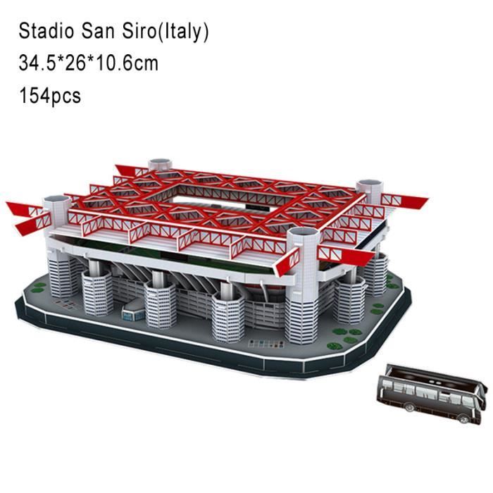 Habarri – Puzzle 3D Stade De Football Allianz – Maquette à Construire 96 Pièces, Mini Stade 3D Pour Enfants Et Adultes, Cadeau Fan De Foot