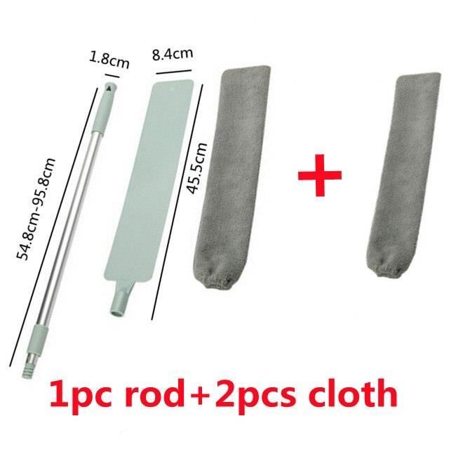 Plumeau Extensible Pour Voiture - Manche Inox Rétractable (75-90cm), Tête Large Microfibre, Intérieur/extérieur