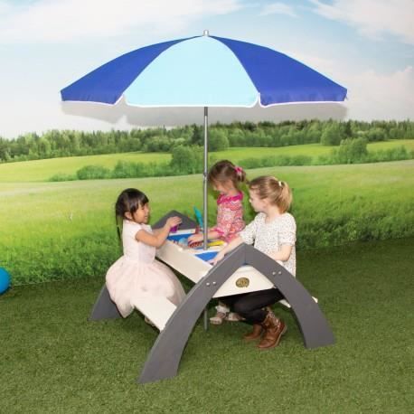 Axi Table Pique Nique Avec Banc Pour Enfant Sable Et Eau Delta Avec Parasol Bois Naturellement Imputrescible Achat Vente Ensemble Table Et Chaise De Jardin Axi Table Pique Nique Avec Cdiscount