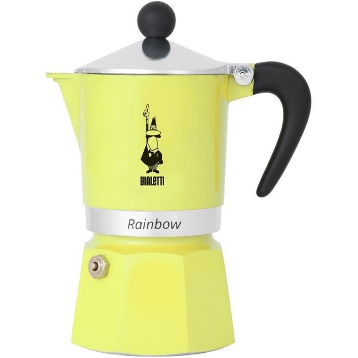 Cafetière italienne - BIALETTI - RAINBOW - 6 tasses - 030 L - Jaune