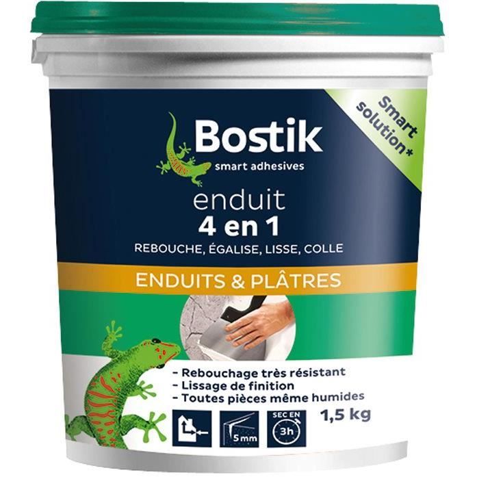 Enduit 4 en 1 multi-usages - BOSTIK - pâte 1.5 Kg - Blanc - Intérieur
