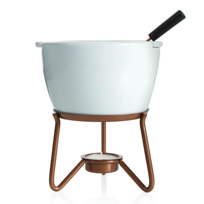 Ensemble à Fondue Fromage Chocolat rouge en fonte pot Party Holiday Cuisine Maison Cadeau