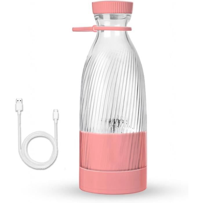 Fityou Mini Blender Smoothies, Mixeur Blender Portable, Sans Fil, Chargement USB, 6 Lames Enduites De Titane, 480ml, 4000 MAH Battery, Sans BPA,100W, Pour Smoothie, Milk-shake,Jus De Fruits Et Lu00e9gumes