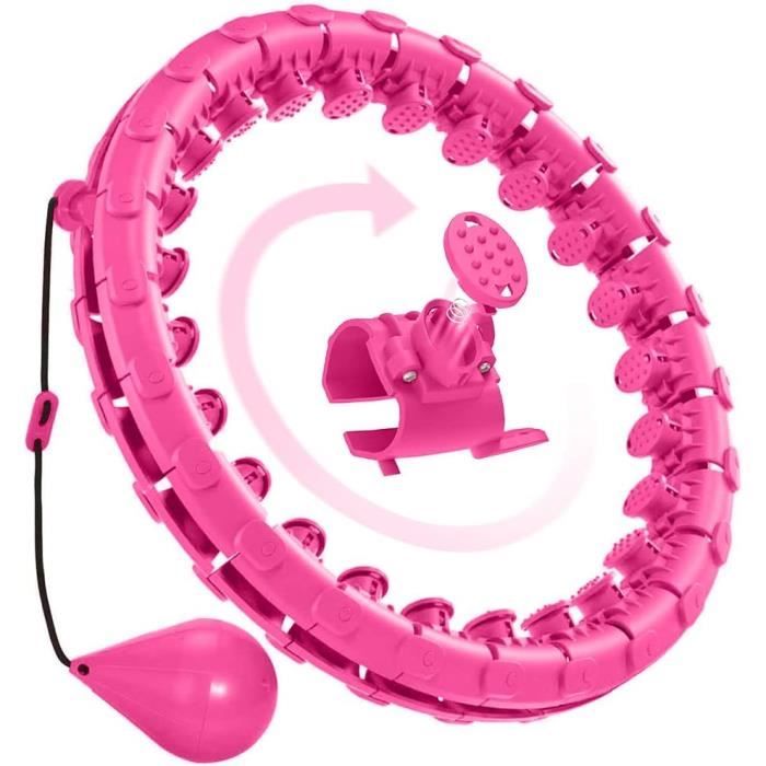Hula Hoop, Hula Hoop Lesté Intelligent, Amovible Et Réglable, Pour Adultes Et Enfants (Rose