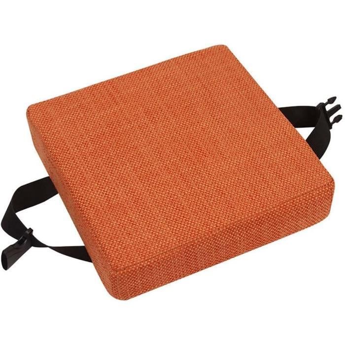 xitoio Coussin de tabouret carré imperméable avec attaches - Coussin de siège antidérapant en mousse pour intérieur, jardin, bureau, cuisine - H3, 35 x 35 x 5 cm