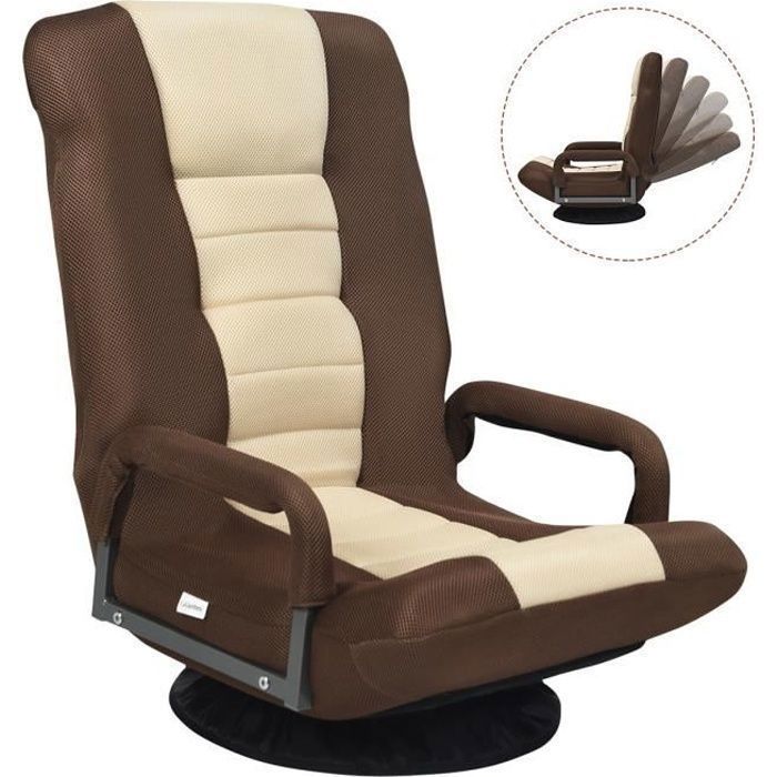 Fauteuil De Sol Avec Dossier Inclinable Réglable Sur 5 Niveaux, Cadre