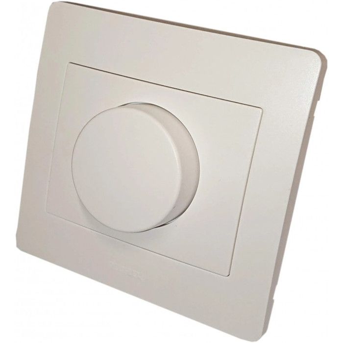 DEBFLEX Casual Variateur Rotatif 2 Fils M/éca Support m/étal Cache Blanc
