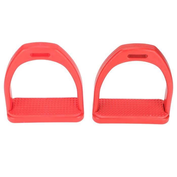 Paire D'étriers Enfant Métal Avec Inserts Caoutchouc - Taille 4 (10 Cm) - Occasion Bon état