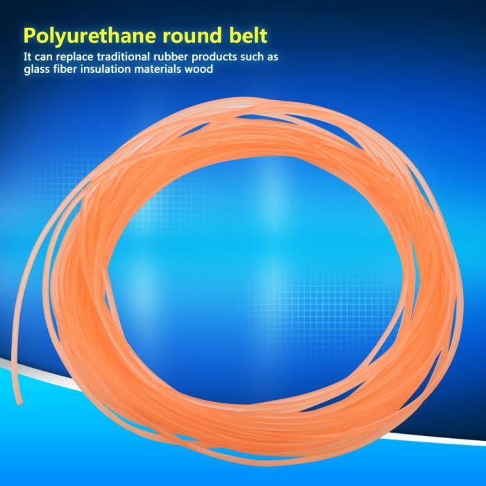 Courroie Ronde Polyuréthane 3mm X 10m - Surface Rugueuse Pour Transmission Machines