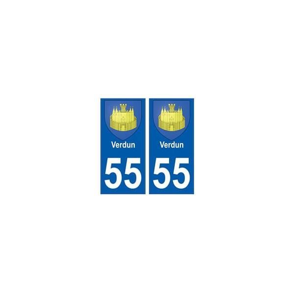 55 Verdun blason autocollant plaque stickers ville