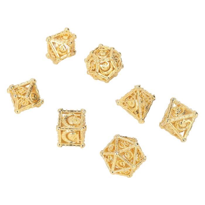Lot De 10 Dés En Métal D6 - 15mm En Aluminium (argent) Et Cuivre (or) Pour Jeux De Société