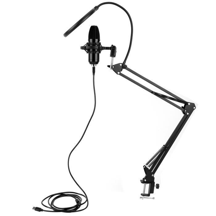 Support De Microphone Portable, Support Portable Anti-Vibration Support Adaptateur Prise Facile à Installer Amovible Pour