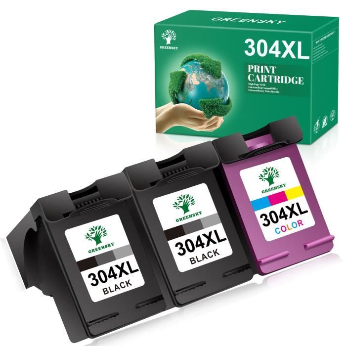 ColorKing Cartouches D'Encre Remanufacturées HP 304 304XL - Pack 1 Noir 1 Couleur Pour Envy 5032 5030 DeskJet 2620 3730