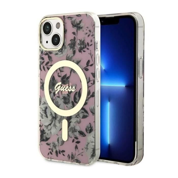 Guess Flower MagSafe Coque pour iPhone 14 3666339115555