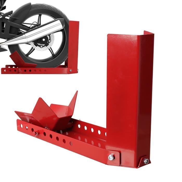 vidaXL Support de Roue arrière pour Moto Motocycle Rouge Béquille d'atelier  Moto
