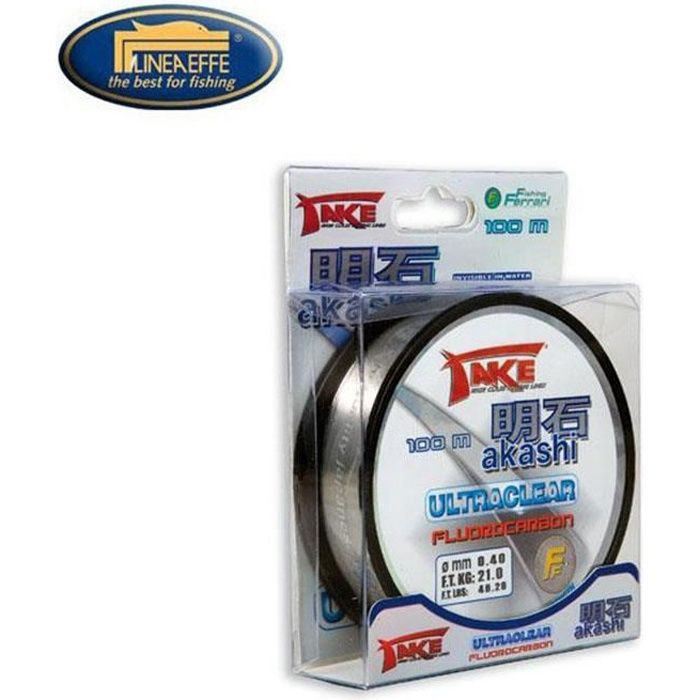Lineaeffe Take Akashi Ultraclear Fluorocarbon 100m 100m D. 0.6mm Fluorocarbon Fishing Line Invisible Sea Fresh Water Spinning Carniers