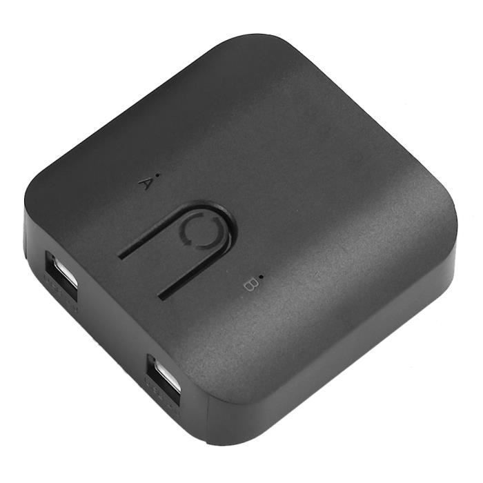 Commutateur USB 2.0 Partage Imprimante - 2 Ordinateurs 1 Imprimante Avec LED Et Câbles