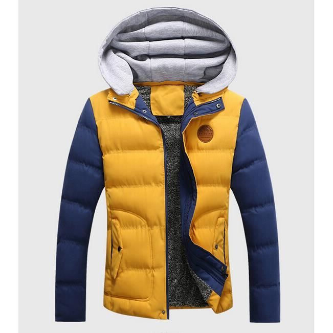 Nouvelle collection de l hiver doudoune homme d Jaune