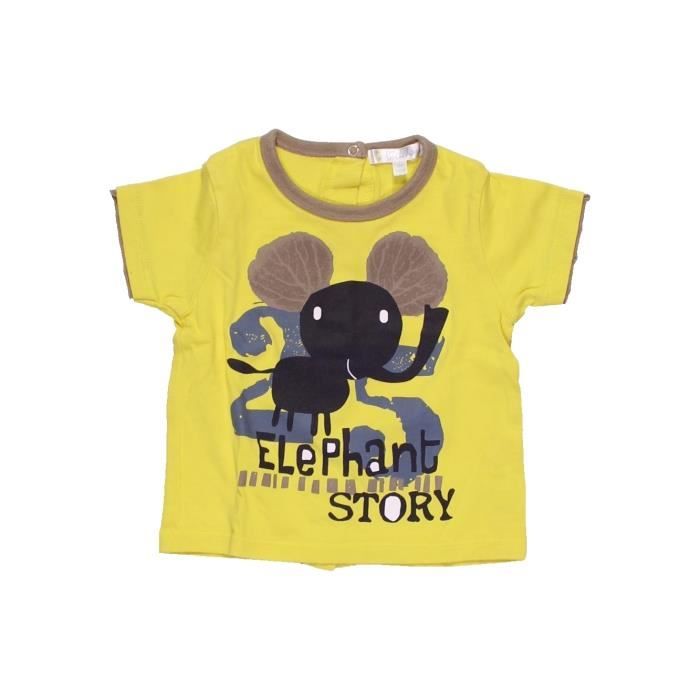 T Shirt Manches Courtes Bebe Garcon Kiabi 9 Mois Jaune Ete Jaune Jaune Cdiscount Pret A Porter