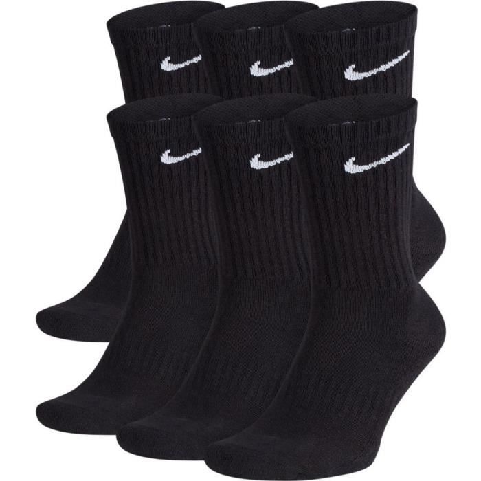NIKE Lot de Chaussettes x6 Everyday Cushion Crew Band Noir Homme